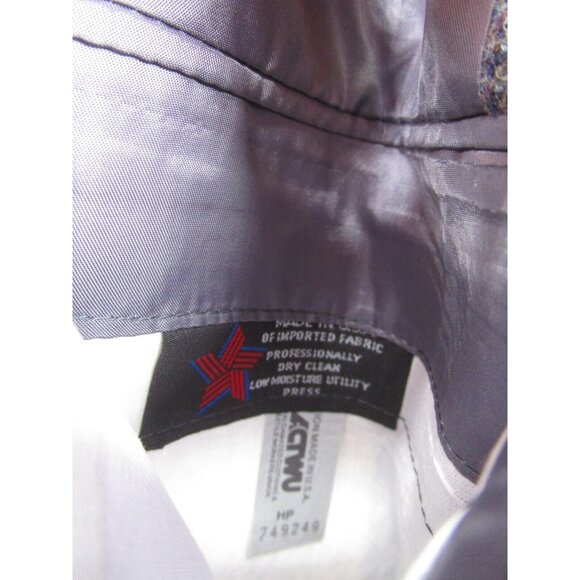 VINTAGE Allen Edmonds Sport Coat 42 Windowpane Tweed Hand Tailored - Picture 12 of 13